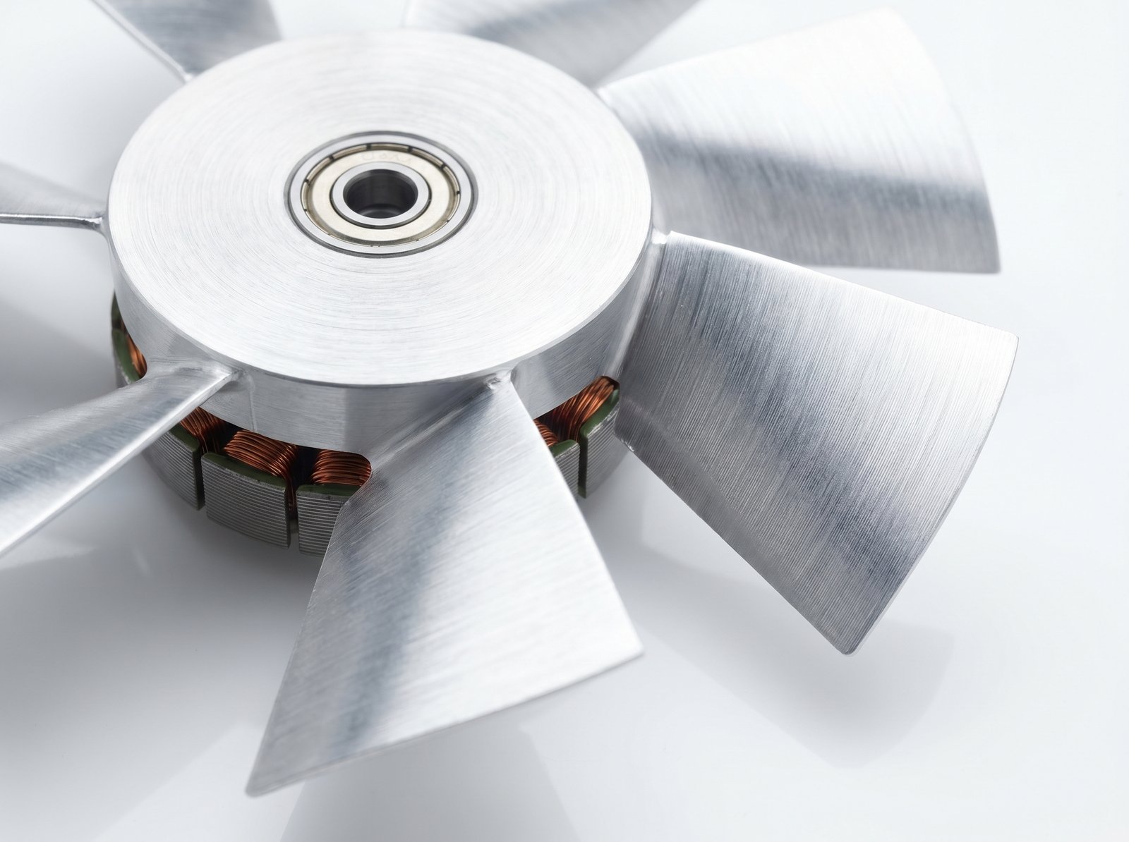 A precision-engineered fan motor, a key component of portable cooling